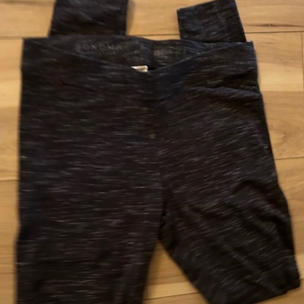 size small womens black gray  pants leggings athletic wear work out